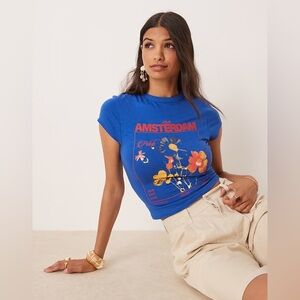 ASOS blue baby tee